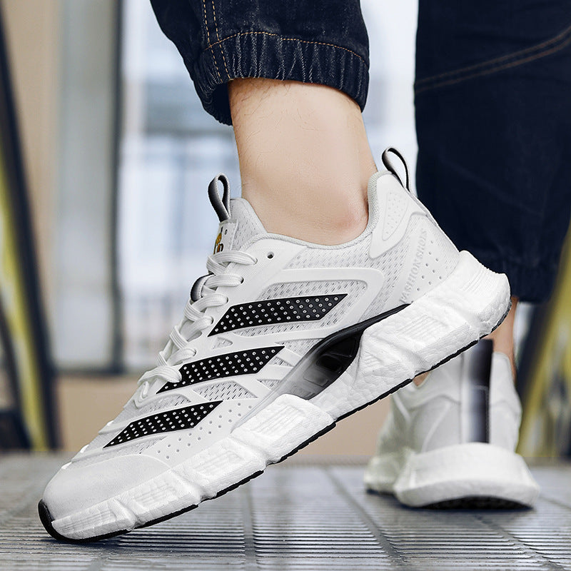 Mesh Breathable Casual Sneakers | Trendy Soft Sole Shoes