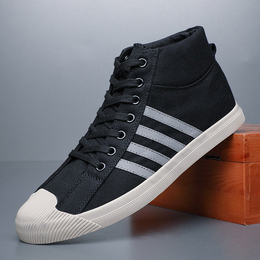 Men's Casual High-top Canvas Shoes - Trendy & Comfortable