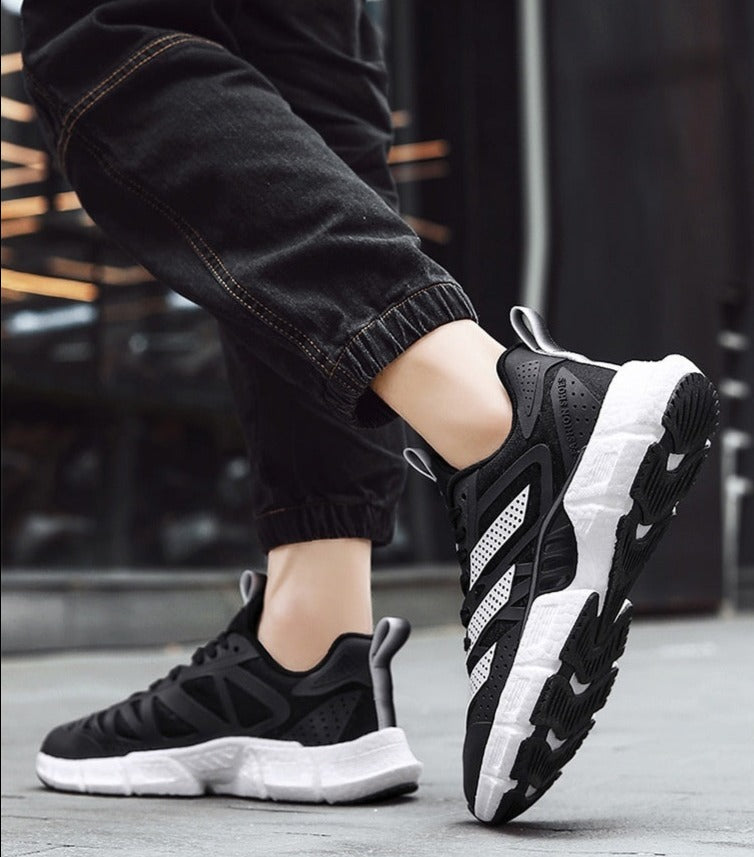 Mesh Breathable Casual Sneakers | Trendy Soft Sole Shoes