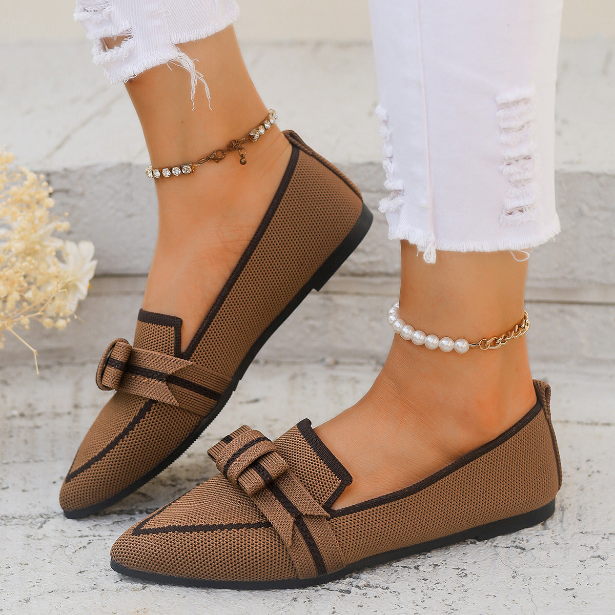 Chic Bowknot Shoes: Comfortable & Trendy Style