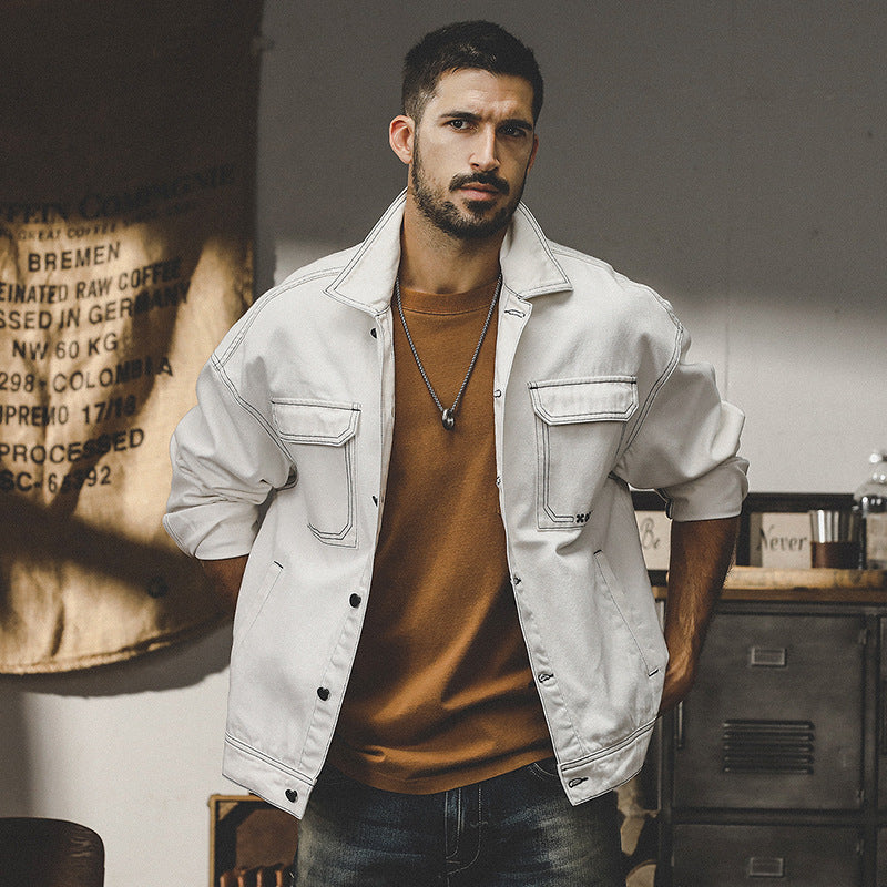 Autumn Men's Denim Coat: All-Matching American Style