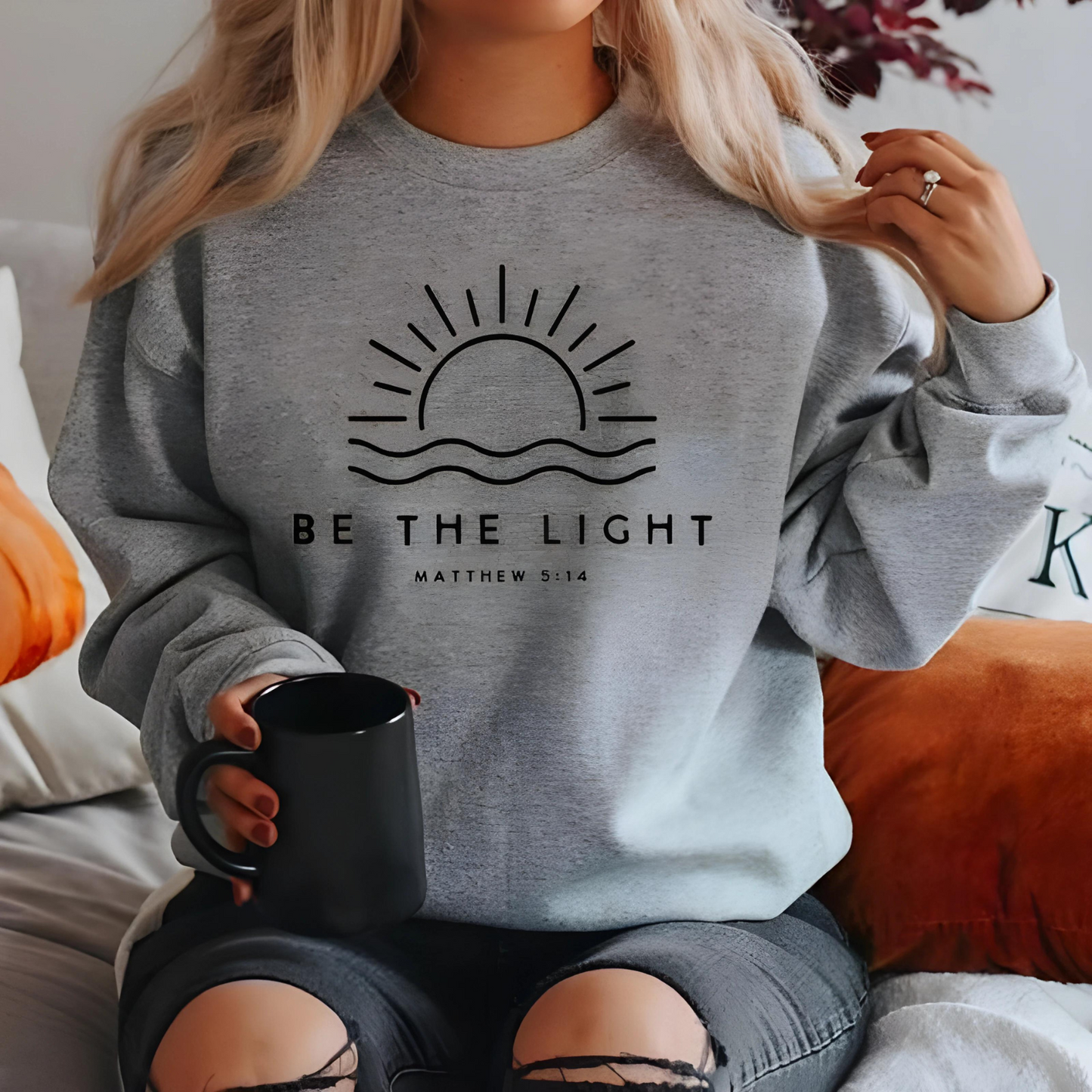 Fleece-Lined Crew Neck: Warm & Stylish Slogan for Women