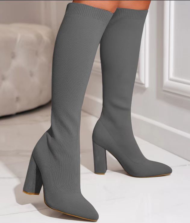 Personalized Solid Color Women's Fashion Boots