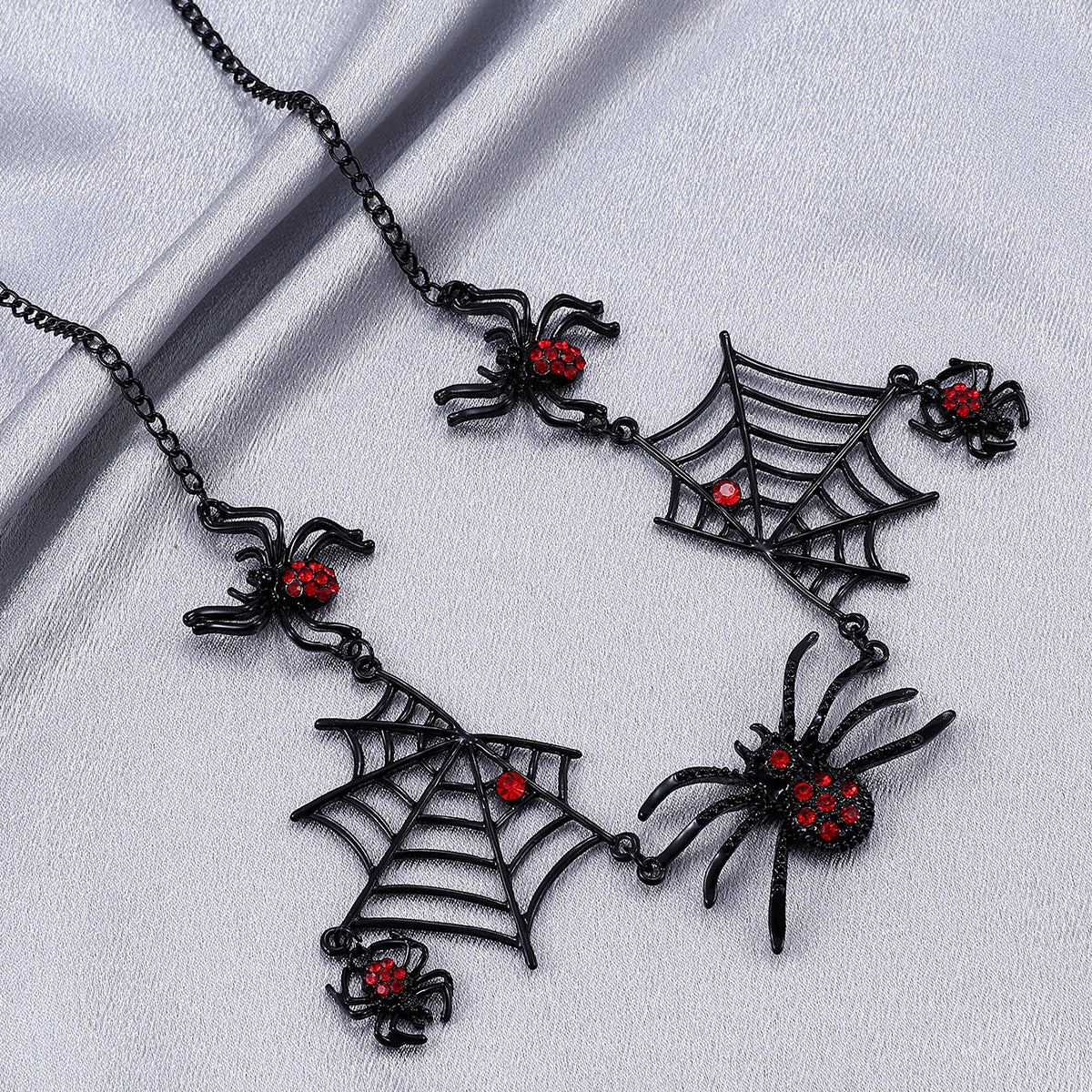 Halloween Spider Web Clavicle Necklace for Fashion