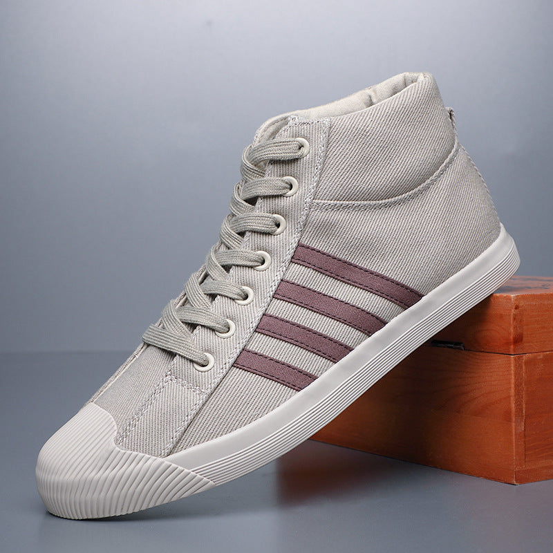 Men's Casual High-top Canvas Shoes - Trendy & Comfortable