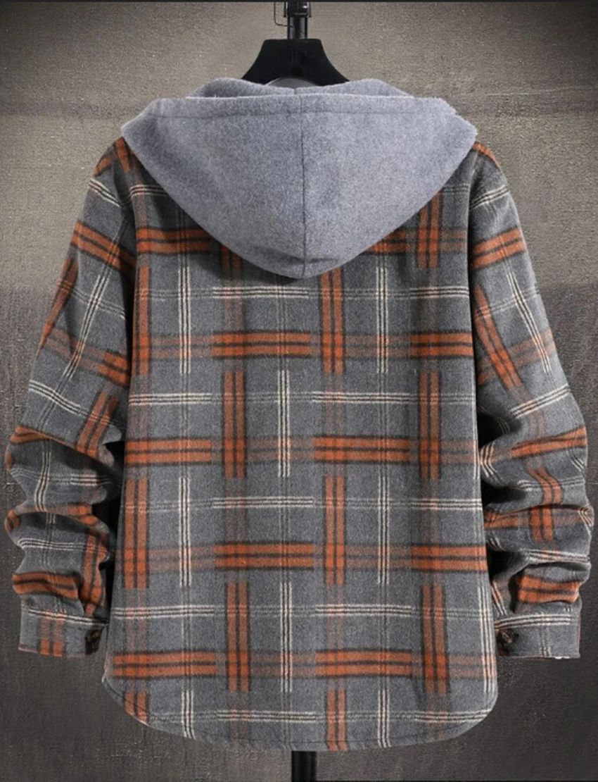 Autumn Plaid Long-Sleeve Cardigan Shirt - Trendy & Casual